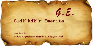 Gyökér Emerita névjegykártya